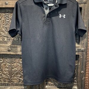 Under Armour Boy's Black Polo Shirt